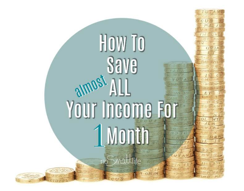 How to Save almost all of your income for 1 month